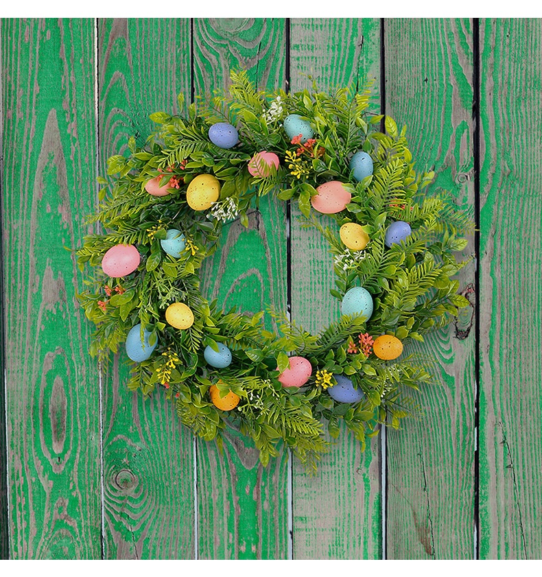 Easter,Friendship Gifts,Thank You,Easter Egg Wreath – Holiday Decoration Door Hanging Wreath